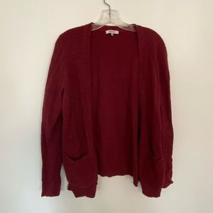 Madewell red cardigan sweater